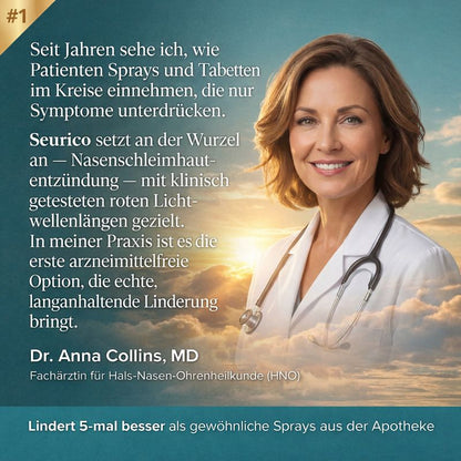 Seurico® Rotlichttherapie zur Linderung von Nasenverstopfung